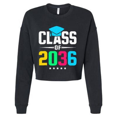 First Day Of School Class Of 2036 Future Graduates Cropped Pullover Crew