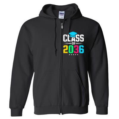 First Day Of School Class Of 2036 Future Graduates Full Zip Hoodie