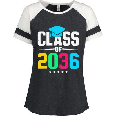 First Day Of School Class Of 2036 Future Graduates Enza Ladies Jersey Colorblock Tee