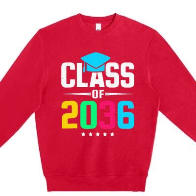 First Day Of School Class Of 2036 Future Graduates Premium Crewneck Sweatshirt