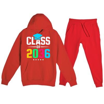 First Day Of School Class Of 2036 Future Graduates Premium Hooded Sweatsuit Set