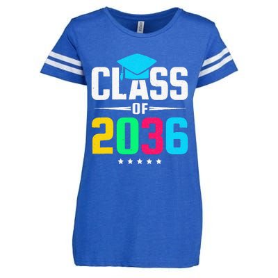 First Day Of School Class Of 2036 Future Graduates Enza Ladies Jersey Football T-Shirt