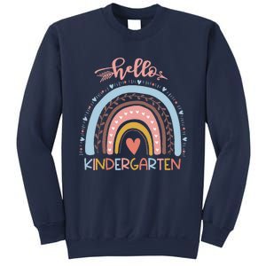 First Day Of School Hello Kindergarten Teacher Rainbow Sweatshirt