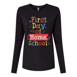 First Day Of School Homeschool Teacher Womens Cotton Relaxed Long Sleeve T-Shirt