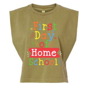 First Day Of School Homeschool Teacher Garment-Dyed Women's Muscle Tee