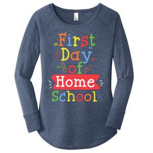 First Day Of School Homeschool Teacher Women's Perfect Tri Tunic Long Sleeve Shirt