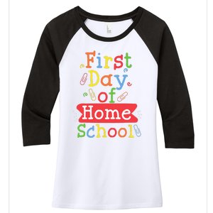 First Day Of School Homeschool Teacher Women's Tri-Blend 3/4-Sleeve Raglan Shirt