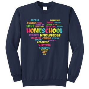 First Day Of School Homeschool Teacher Word Cloud Heart Sweatshirt