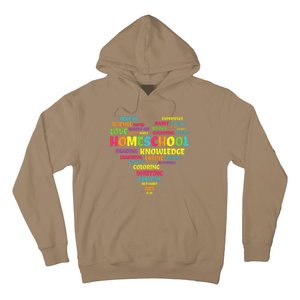 First Day Of School Homeschool Teacher Word Cloud Heart Hoodie