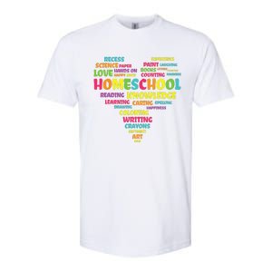 First Day Of School Homeschool Teacher Word Cloud Heart Softstyle CVC T-Shirt