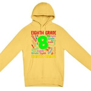 First Day Of Eighth 8th Grade Back To School Teacher Student Premium Pullover Hoodie