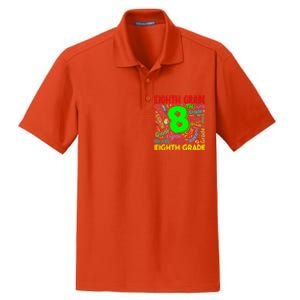 First Day Of Eighth 8th Grade Back To School Teacher Student Dry Zone Grid Polo