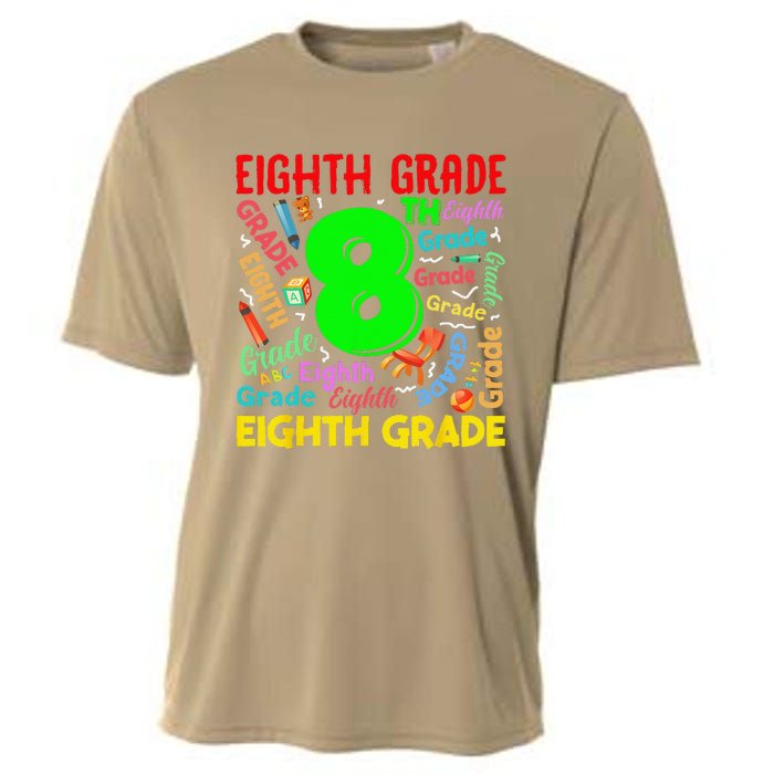 First Day Of Eighth 8th Grade Back To School Teacher Student Cooling Performance Crew T-Shirt