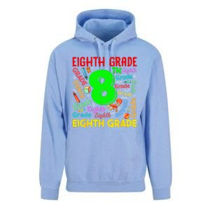 First Day Of Eighth 8th Grade Back To School Teacher Student Unisex Surf Hoodie