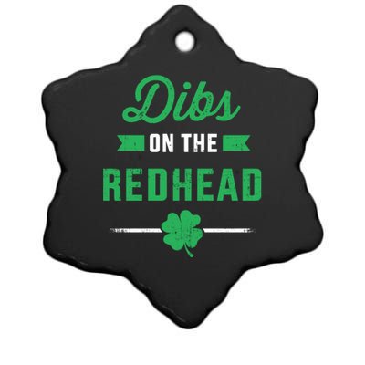 Funny Dibs On The Redhead For St Patricks Day Party Great Gift Ceramic Star Ornament