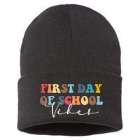 First Day Of School Vibes Sustainable Knit Beanie