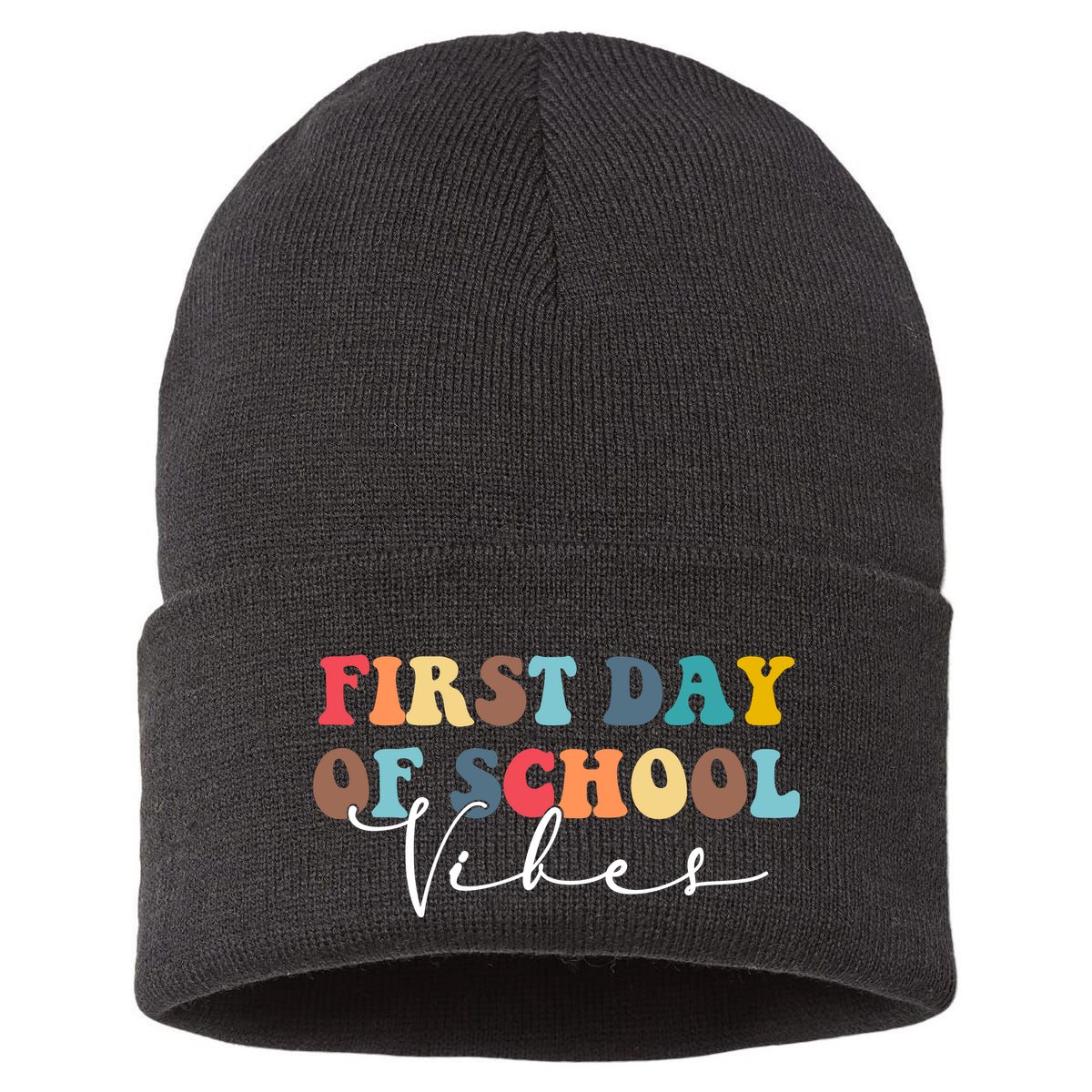 First Day Of School Vibes Sustainable Knit Beanie