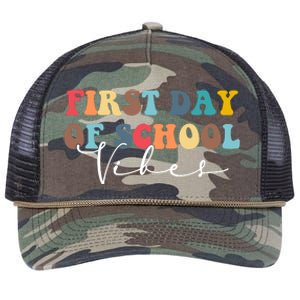 First Day Of School Vibes Retro Rope Trucker Hat Cap