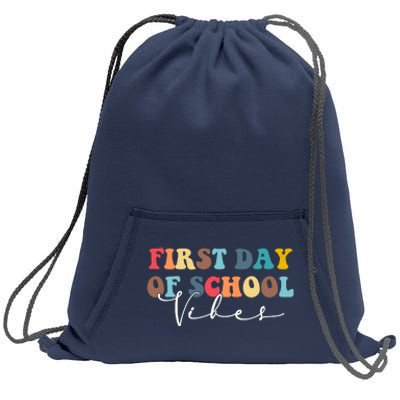 First Day Of School Vibes Sweatshirt Cinch Pack Bag