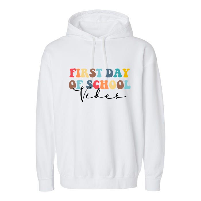 First Day Of School Vibes Garment-Dyed Fleece Hoodie