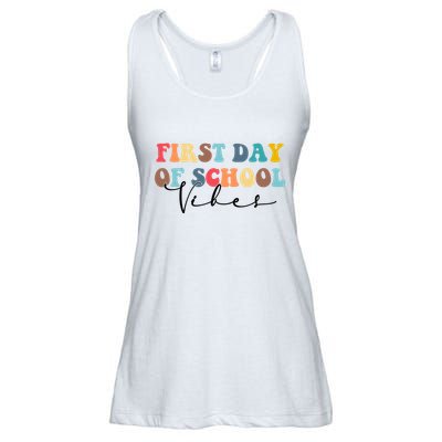 First Day Of School Vibes Ladies Essential Flowy Tank