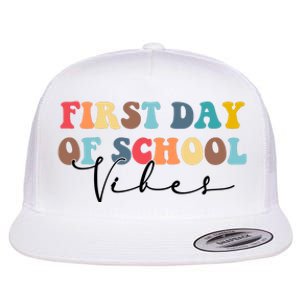 First Day Of School Vibes Flat Bill Trucker Hat