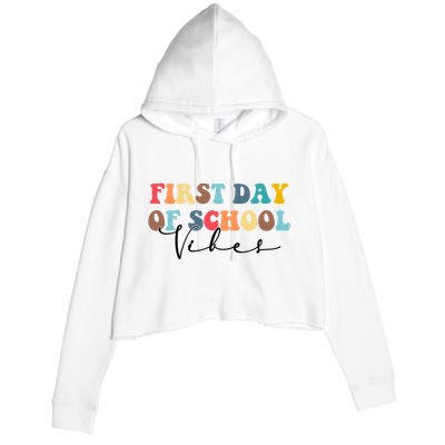 First Day Of School Vibes Crop Fleece Hoodie