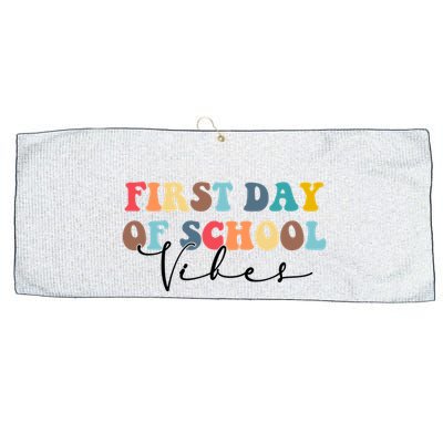First Day Of School Vibes Large Microfiber Waffle Golf Towel