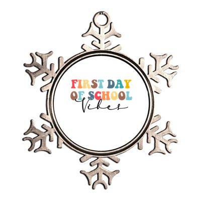 First Day Of School Vibes Metallic Star Ornament