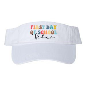 First Day Of School Vibes Valucap Bio-Washed Visor