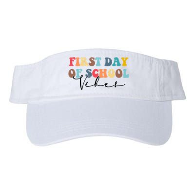 First Day Of School Vibes Valucap Bio-Washed Visor