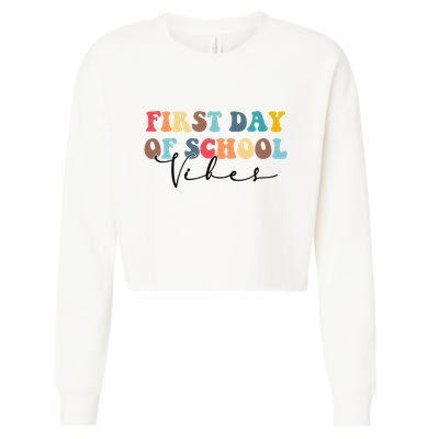 First Day Of School Vibes Cropped Pullover Crew
