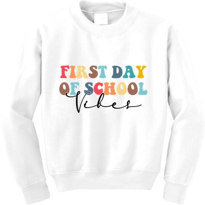 First Day Of School Vibes Kids Sweatshirt