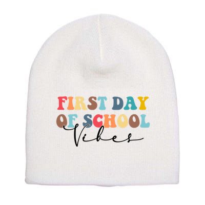 First Day Of School Vibes Short Acrylic Beanie