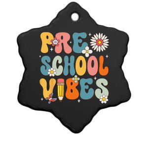 First Day Of School Preschool Vibes Back To School Ceramic Star Ornament