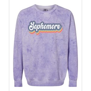 First Day Of School Sophomore High School 1st Day 10th Grade Colorblast Crewneck Sweatshirt