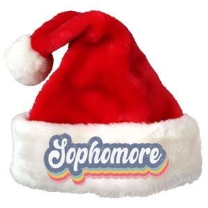 First Day Of School Sophomore High School 1st Day 10th Grade Premium Christmas Santa Hat