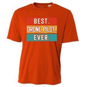 Funny Drone Pilot Flight Drone Retro Best Drone Pilot Ever Great Gift Cooling Performance Crew T-Shirt