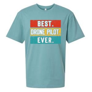 Funny Drone Pilot Flight Drone Retro Best Drone Pilot Ever Great Gift Sueded Cloud Jersey T-Shirt