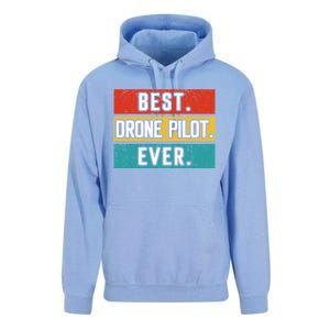 Funny Drone Pilot Flight Drone Retro Best Drone Pilot Ever Great Gift Unisex Surf Hoodie