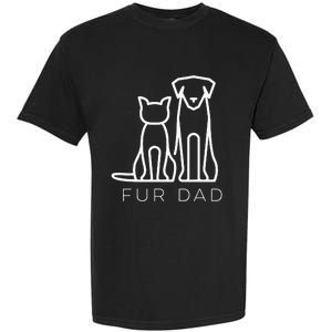 Fur Dad Pet Lover Cat Dog Dad Husband Funny Fathers Day Garment-Dyed Heavyweight T-Shirt