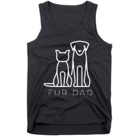 Fur Dad Pet Lover Cat Dog Dad Husband Funny Fathers Day Tank Top