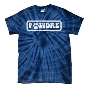 Fathers Day Pawdre Dog Cat Paw Dad Funny Fur Papa Daddy Tie-Dye T-Shirt