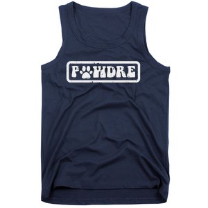 Fathers Day Pawdre Dog Cat Paw Dad Funny Fur Papa Daddy Tank Top