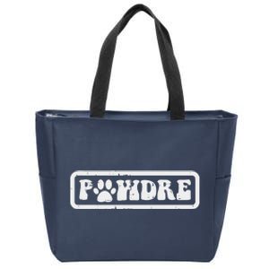 Fathers Day Pawdre Dog Cat Paw Dad Funny Fur Papa Daddy Zip Tote Bag