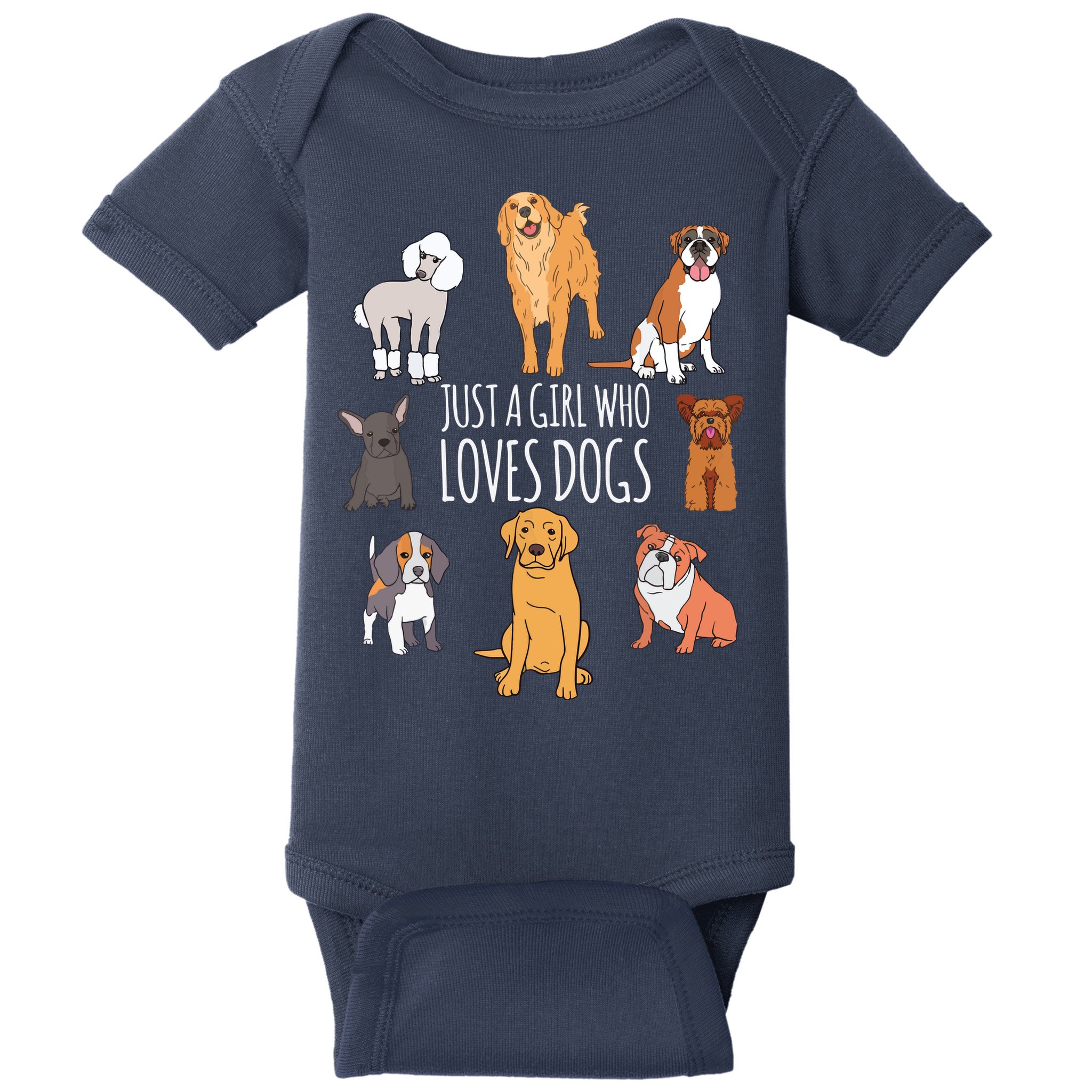 Fun Dog Puppy Lover Themed | Cute Just A Girl Who Loves Dogs Baby Bodysuit