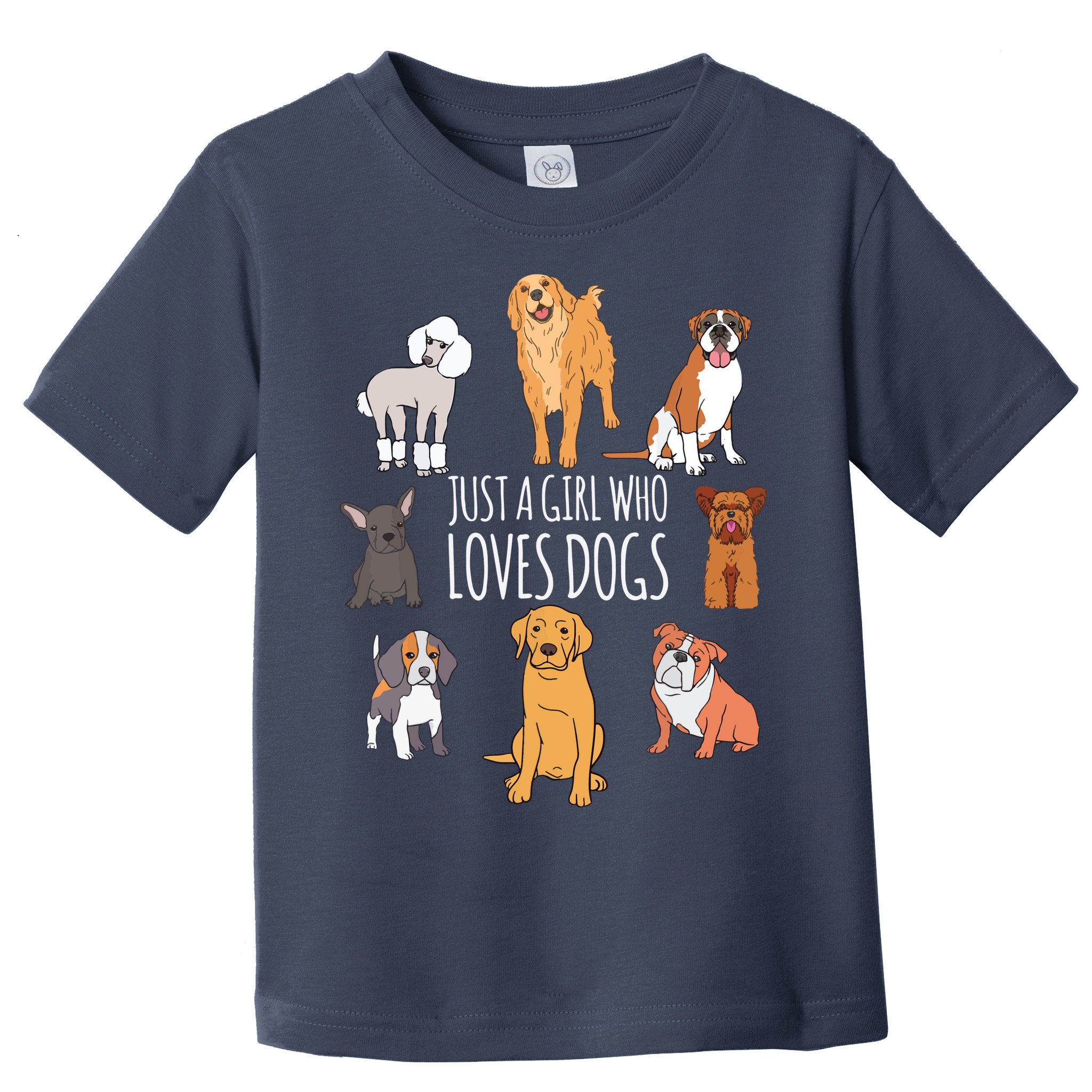 Fun Dog Puppy Lover Themed | Cute Just A Girl Who Loves Dogs Toddler T-Shirt
