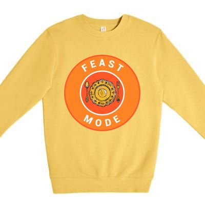 Funny Dinner Plate Thanksgiving Feast Mode Gift Premium Crewneck Sweatshirt