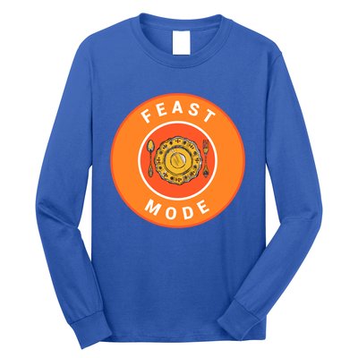 Funny Dinner Plate Thanksgiving Feast Mode Gift Long Sleeve Shirt