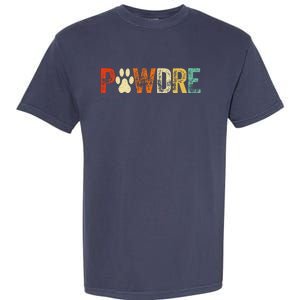 Fathers Day Pawdre Dog Cat Paw Dad Funny Garment-Dyed Heavyweight T-Shirt